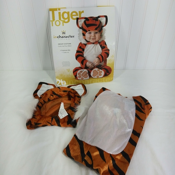 In Character Tiger Tot Halloween Costume Size Infant Jumpsuit /Hood - Picture 10 of 12